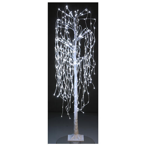 Wierzba płacząca oświetlenie bożonarodzeniowe 480 LED biały ziemny, h 180 cm, wewn./zewn. 1