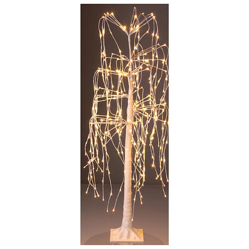 Albero luminoso Natalizio Salice piangente 150 cm 360 LED bianco caldo esterno 1