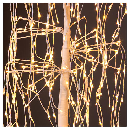 Albero luminoso Natalizio Salice piangente 150 cm 360 LED bianco caldo esterno 2