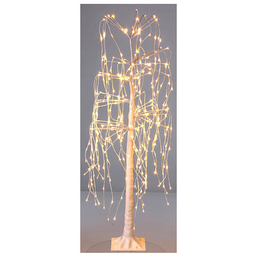 Albero luminoso Natalizio Salice piangente 150 cm 360 LED bianco caldo esterno 3