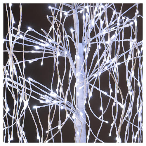 Albero luminoso Natale Salice piangente 150 cm 360 LED bianco freddo esterno 2