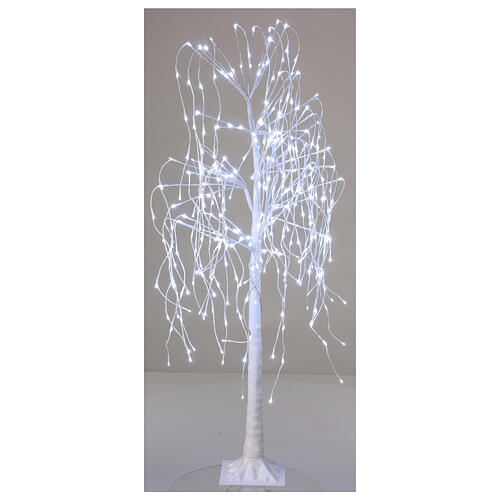 Albero luminoso Natale Salice piangente 150 cm 360 LED bianco freddo esterno 3