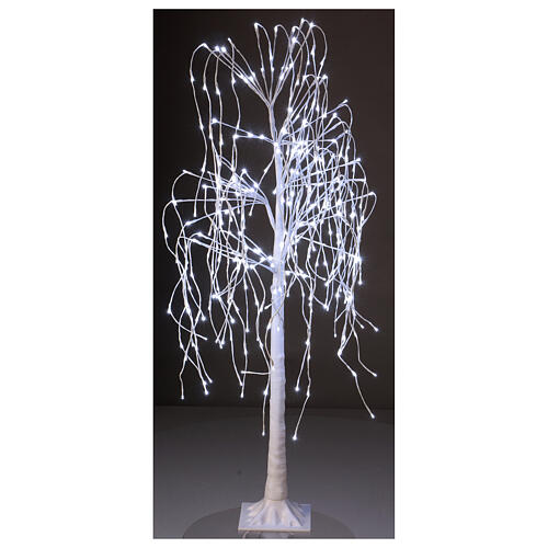 Árvore luminosa Natal salgueiro-chorão 150 cm 360 LED branco frio exterior 1
