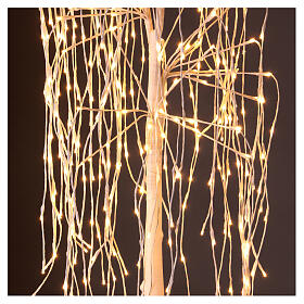 Arbre lumineux Noël saule pleureur 180 cm 480 LED blanc chaud extérieur