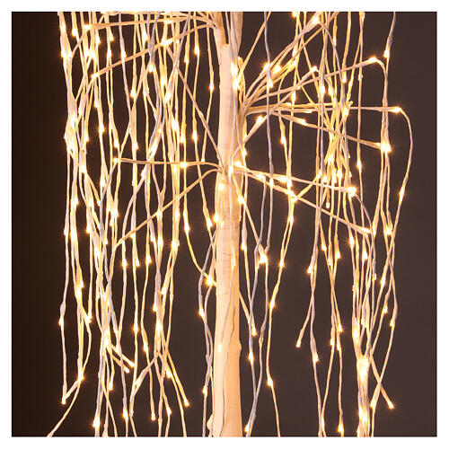 Albero luminoso Natalizio Salice piangente 180 cm 480 LED bianco caldo 2