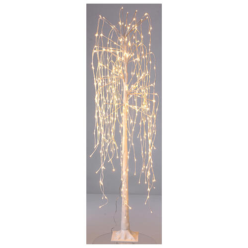 Albero luminoso Natalizio Salice piangente 180 cm 480 LED bianco caldo 3