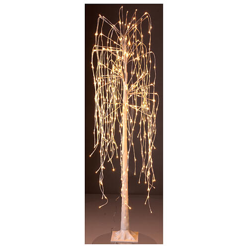 Árvore luminosa Natal salgueiro-chorão 180 cm 480 LED branco quente exterior 1