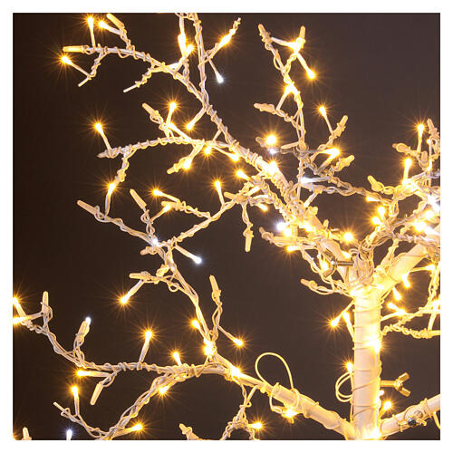 Metal Christmas tree with lights 90 cm, 210 LEDs warm and cold white outdoor 4