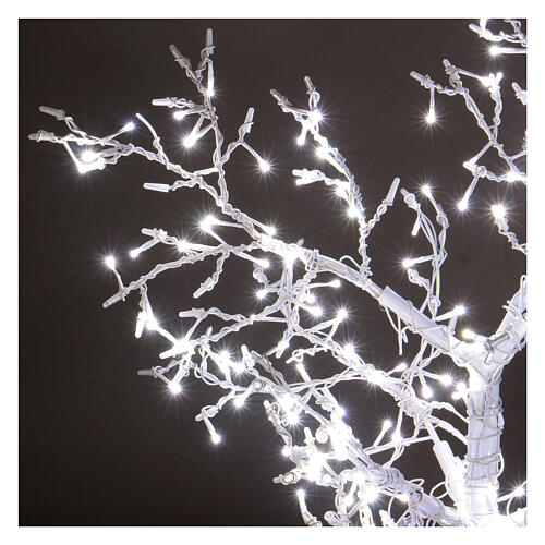 Albero luminoso Natalizio metallo 90 cm 210 LED bianco freddo esterno 3