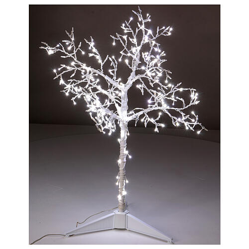 Árvore luminosa Natal metal 90 cm 210 LED branco frio exterior 4