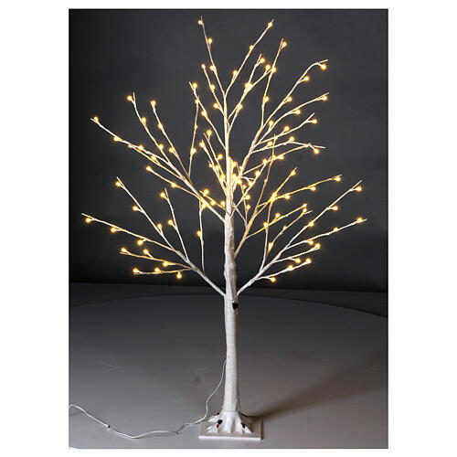 Árvore luminosa estilizada 120 cm 112 LED branco quente exterior 1