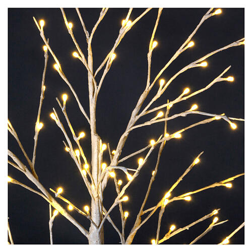Árvore luminosa estilizada 120 cm 112 LED branco quente exterior 2