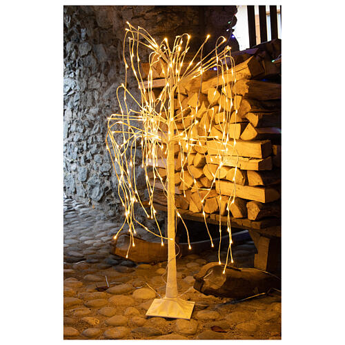 Árvore luminosa Natal salgueiro-chorão 120 cm 240 LED branco quente exterior 3