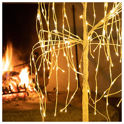 Árvore luminosa Natal salgueiro-chorão 120 cm 240 LED branco quente exterior 4