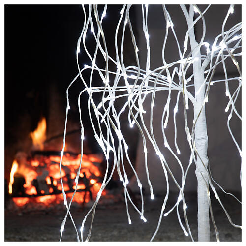 Albero luminoso Natalizio Salice piangente 120 cm 240 LED bianco freddo esterno 2