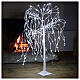 Albero luminoso Natalizio Salice piangente 120 cm 240 LED bianco freddo esterno s1