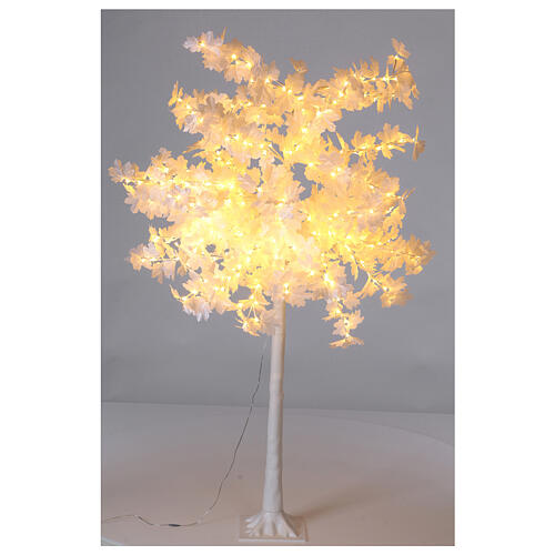 Albero luminoso Acero 180 cm 400 LED bianco caldo esterno 3