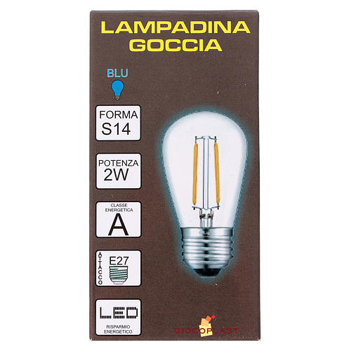 Light bulb, blue light E27, LED 2