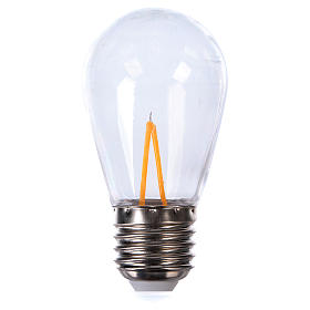 Warm white drop light bulb E27 for lamp holder chains