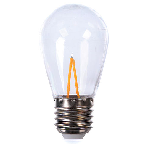 Warm white drop light bulb E27 for lamp holder chains 1