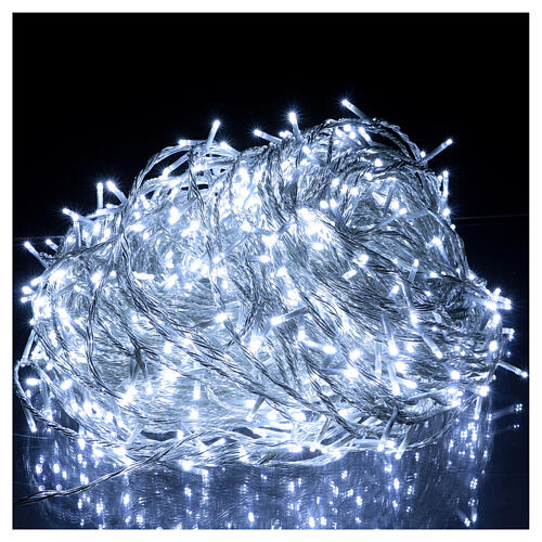 Luz de Natal corrente 1000 LED brancos exterior unidade de controlo 100 m 1