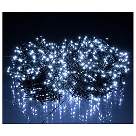 Guirlande lumineuse câble vert 1000 LED blancs extérieur boîtier de commande 100 m