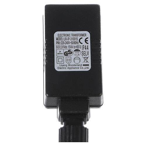 Świąteczne światełka z 1000 białymi diodami LED na zielonym przewodzie, do użytku wewnętrznego i zewnętrznego 5