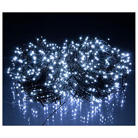 Christmas lights 1000 white LEDs with green cable external control unit 100 m