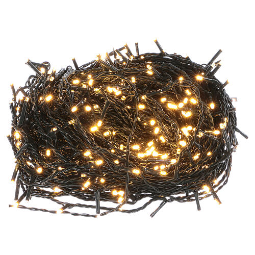Christmas lights green cable 500 warm white LEDs, external remote 50 m 2