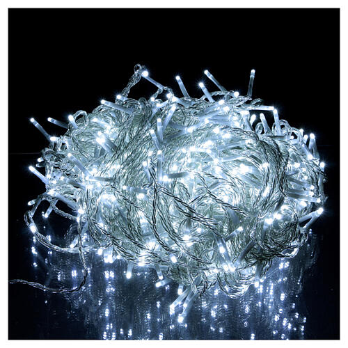 Guirlande lumineuse chaîne 500 LED blanc froid extérieur interrupteur 50 m 1