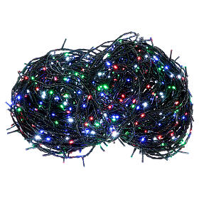Guirlande lumineuse câble vert 1000 LED multicolores extérieur boîtier de commande 100 m