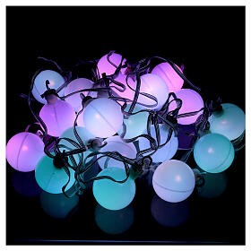 Christmas globe lights 20 multi-color with external flash control unit 7.6 m