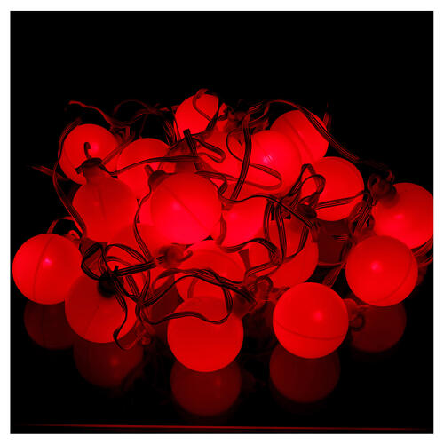 Christmas globe lights 20 multi-color with external flash control unit 7.6 m 2
