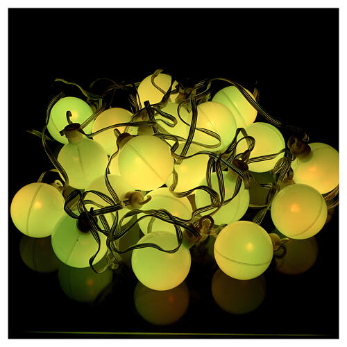Christmas globe lights 20 multi-color with external flash control unit 7.6 m 4