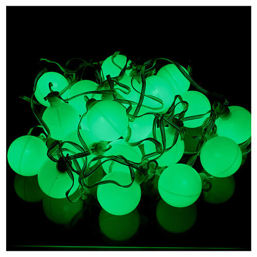 Christmas globe lights 20 multi-color with external flash control unit 7.6 m 5