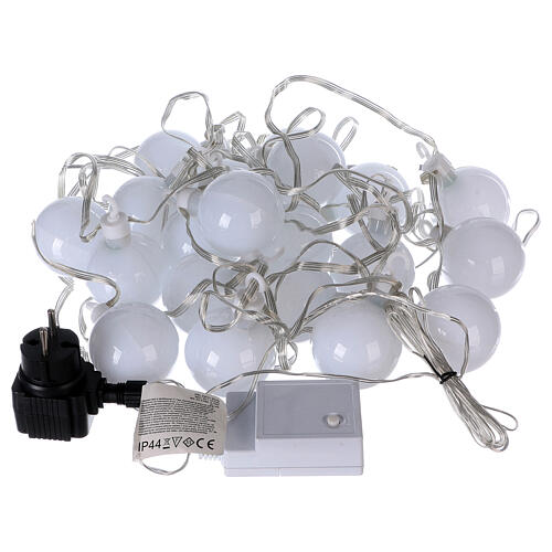 Christmas globe lights 20 multi-color with external flash control unit 7.6 m 9