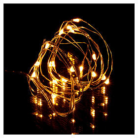 Christmas string lights, 20 warm white LEDs battery operated