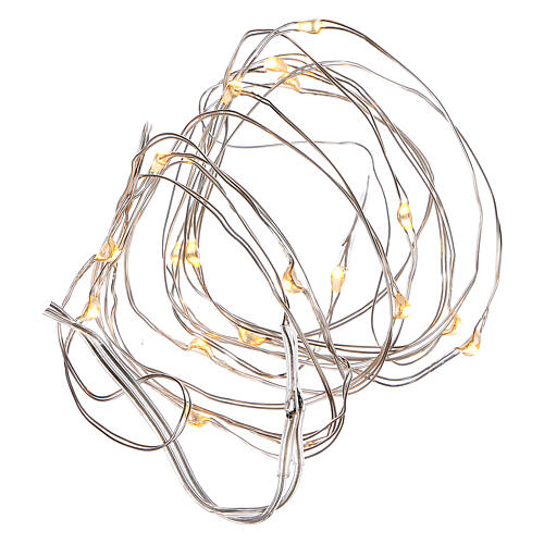 Christmas string lights, 20 warm white LEDs battery operated 2