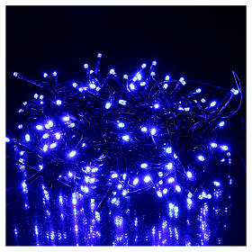 Guirlande Noël chaîne verte 192 Leds bleus extérieur boîtier programmes lumineux 8 m