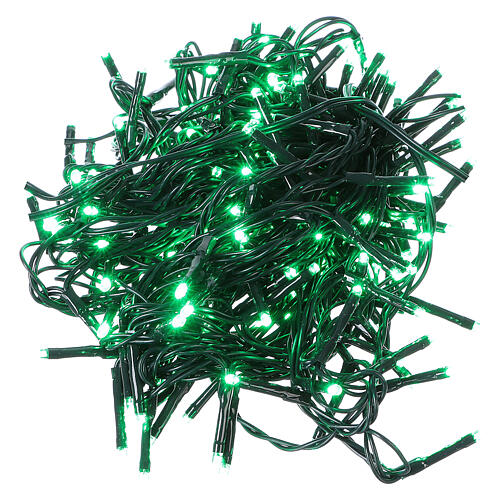 Guirlande Noël chaîne verte 192 Leds verts extérieur boîtier programmes lumineux 8 m 2