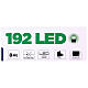Luce Natalizia catena verde 192 led verdi esterni flash control unit 8 m s5