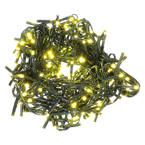 Guirlande Noël chaîne verte 192 Leds jaunes extérieur boîtier programmes lumineux 8 m 2