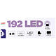 Christmas string lights, 192 purple LEDs with control unit 8 m s4