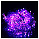 Guirlande Noël chaîne blanche 192 Leds violets extérieur boîtier programmes lumineux 8 m s1