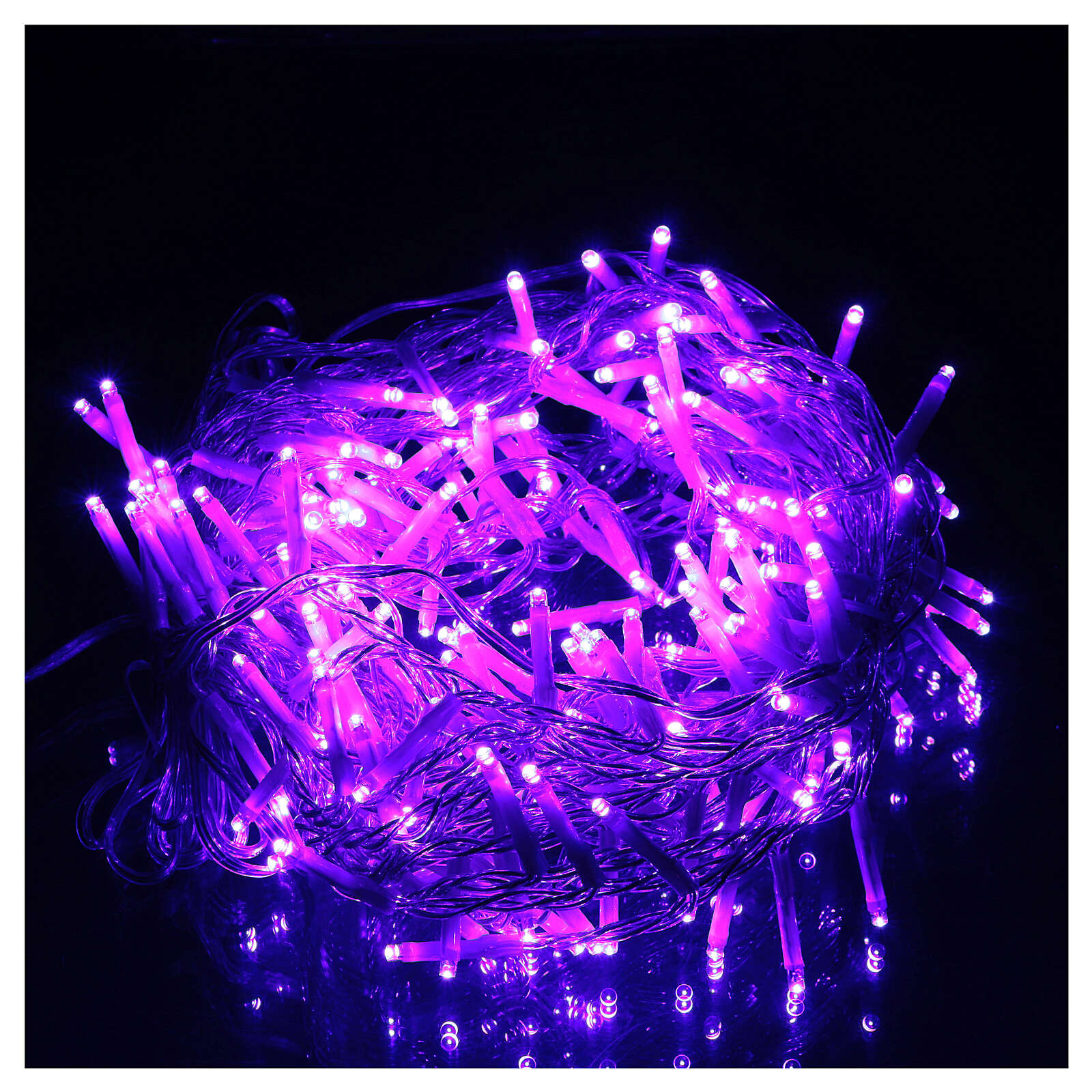 Christmas string lights, 192 purple LEDs with control unit 8 | online ...