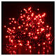 Christmas lights green wire, 192 red LEDs with flash control unit 8 m s1
