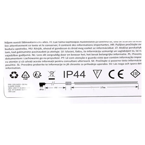Świąteczny łańcuch świetlny z 400 fioletowymi diodami LED, do użytku wewnętrznego i zewnętrznego 4