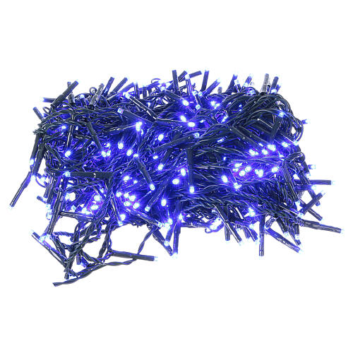 Christmas lights green wire, 400 blue LEDs flash control unit 8 m 2
