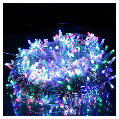 Luce di Natale catena 500 led multicolori esterni interruttore 25 m 1