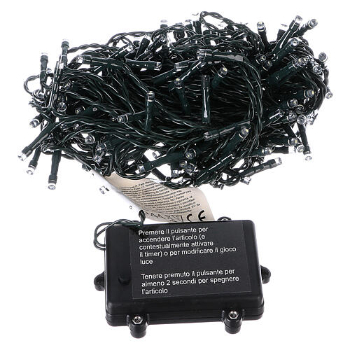 Battery operated Christmas string lights, 160 white LEDs 16 m 5